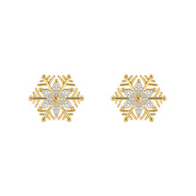 Shangjie OEM Joyas Cadeau de Noël Fashion Gold Plate Moucles d&#39;oreilles pour femmes boucles d&#39;oreilles zircon